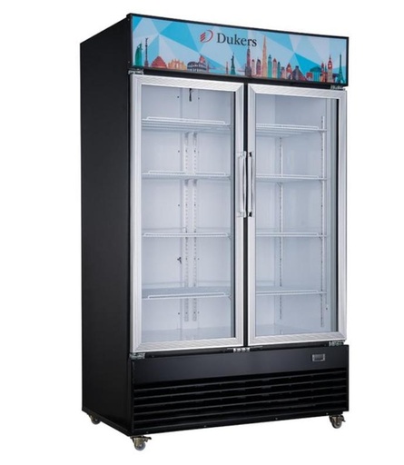 Glass Door merchandiser Bottom mount DSM-41R (2) two glass hinged door refrigerator