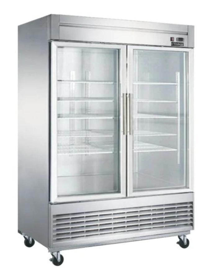 D55R-GS2 Bottom Mount two glass door refrigerator