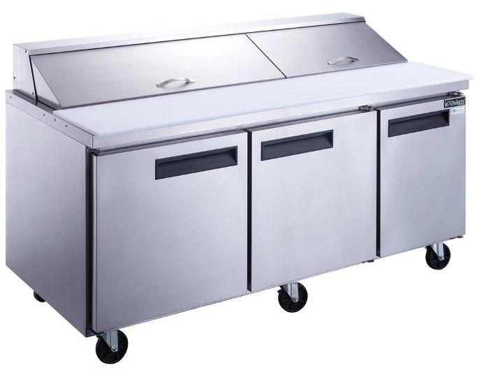 DSP72-18-S3 72" Salad prep table Dukers