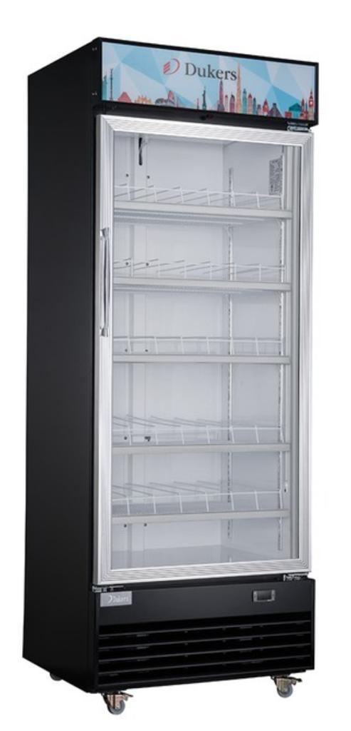 Glass Door merchandiser Dukers DSM-15 Commercial single glass swing door merchandiser refrigerator
